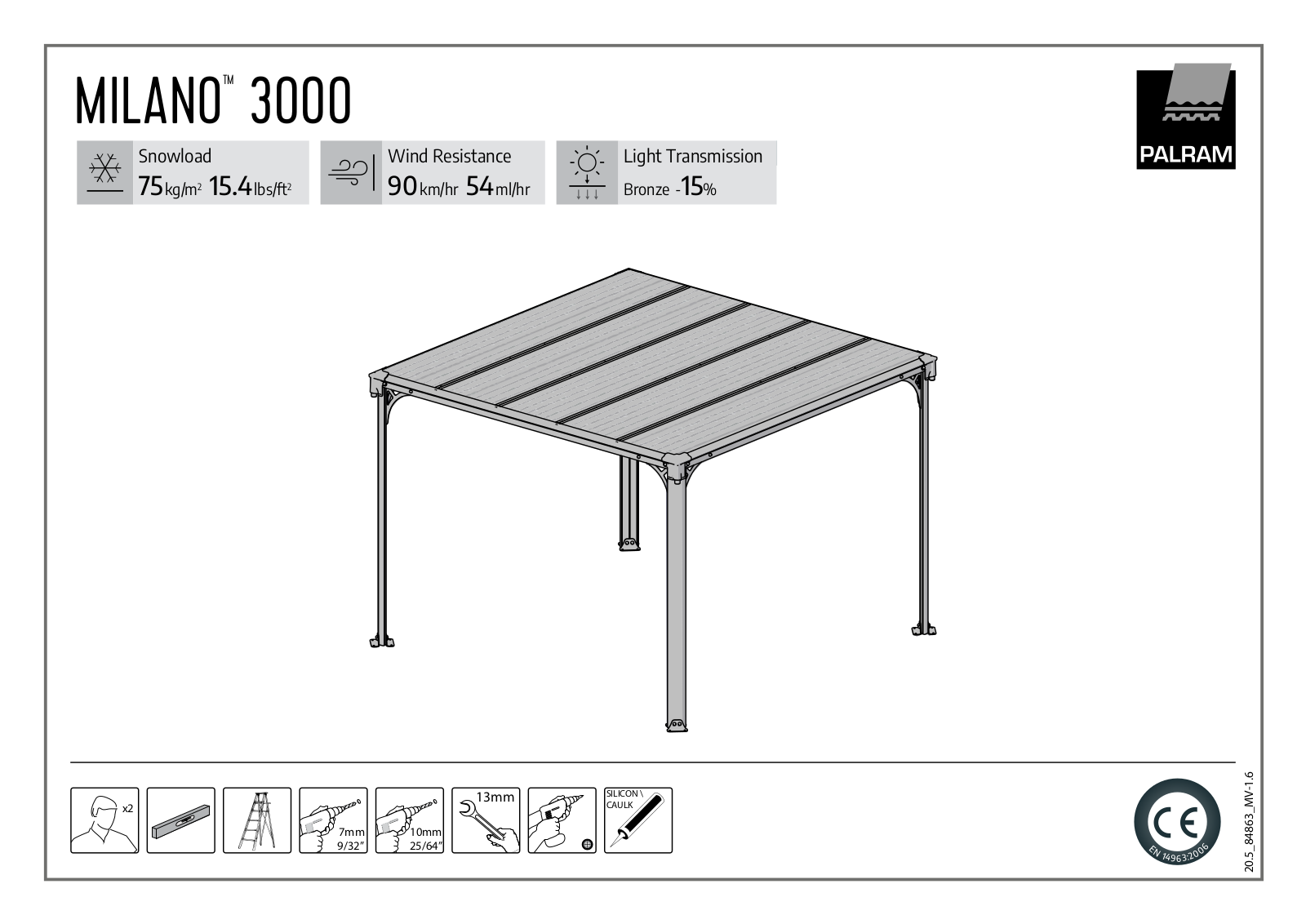 Palram MILANO  3000 User guide - ManualMachine.com