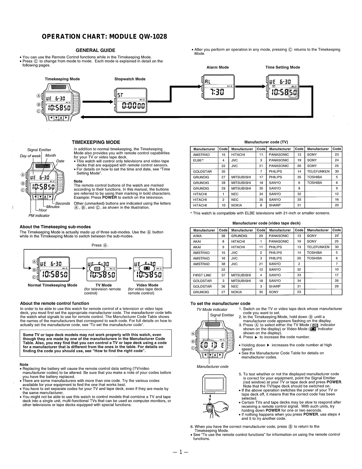 Casio 1028 Owner's Manual