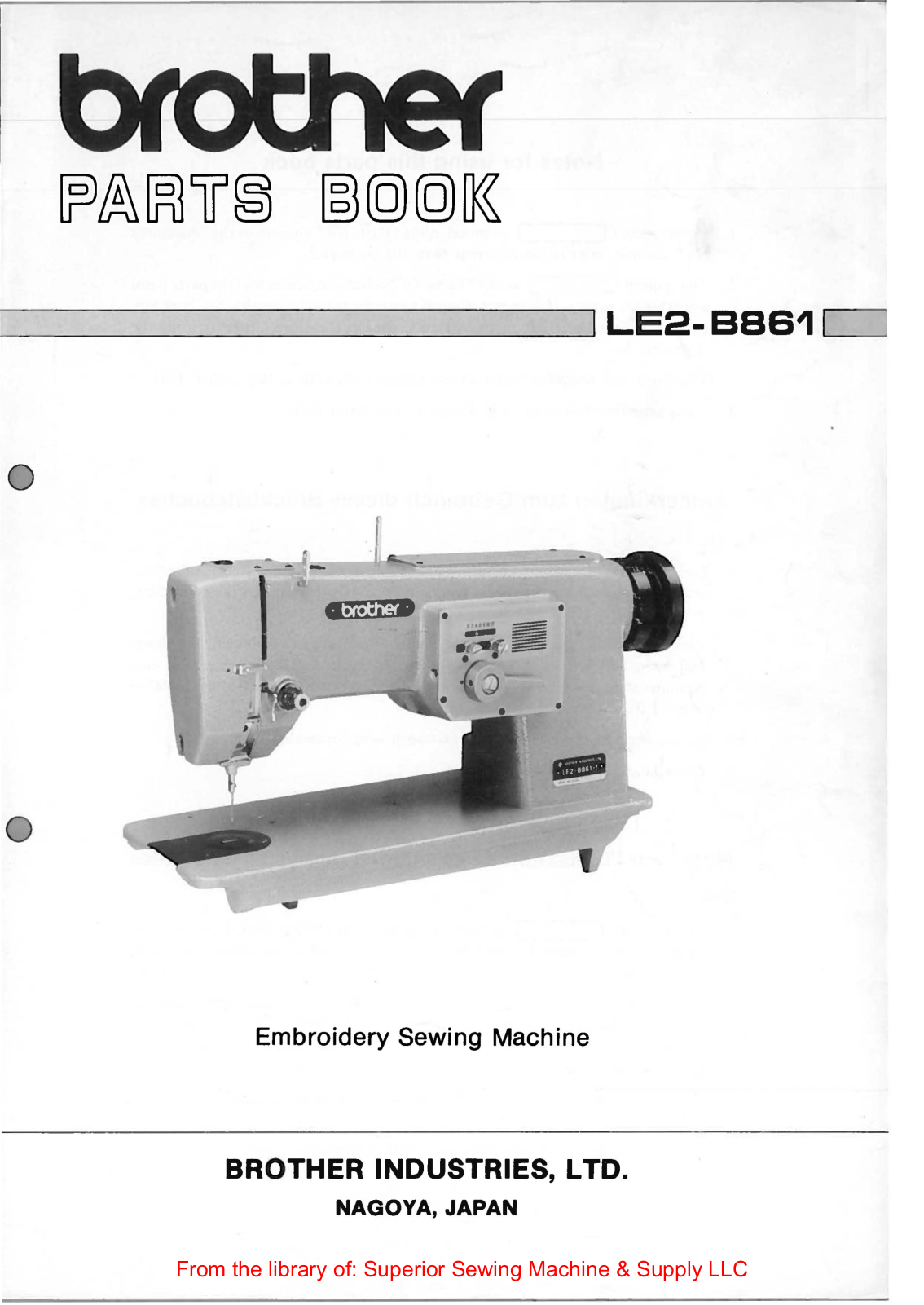 Brother LE2-B861 Manual