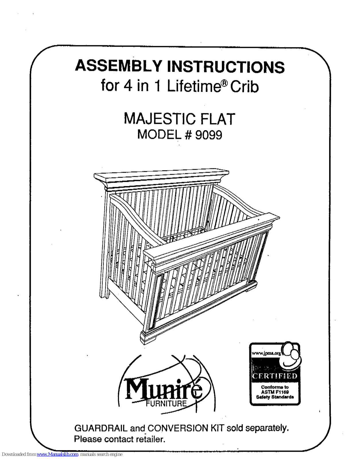 Munire MAJESTIC FLAT, MAJESTIC FLAT 9099 Assembly Instructions Manual