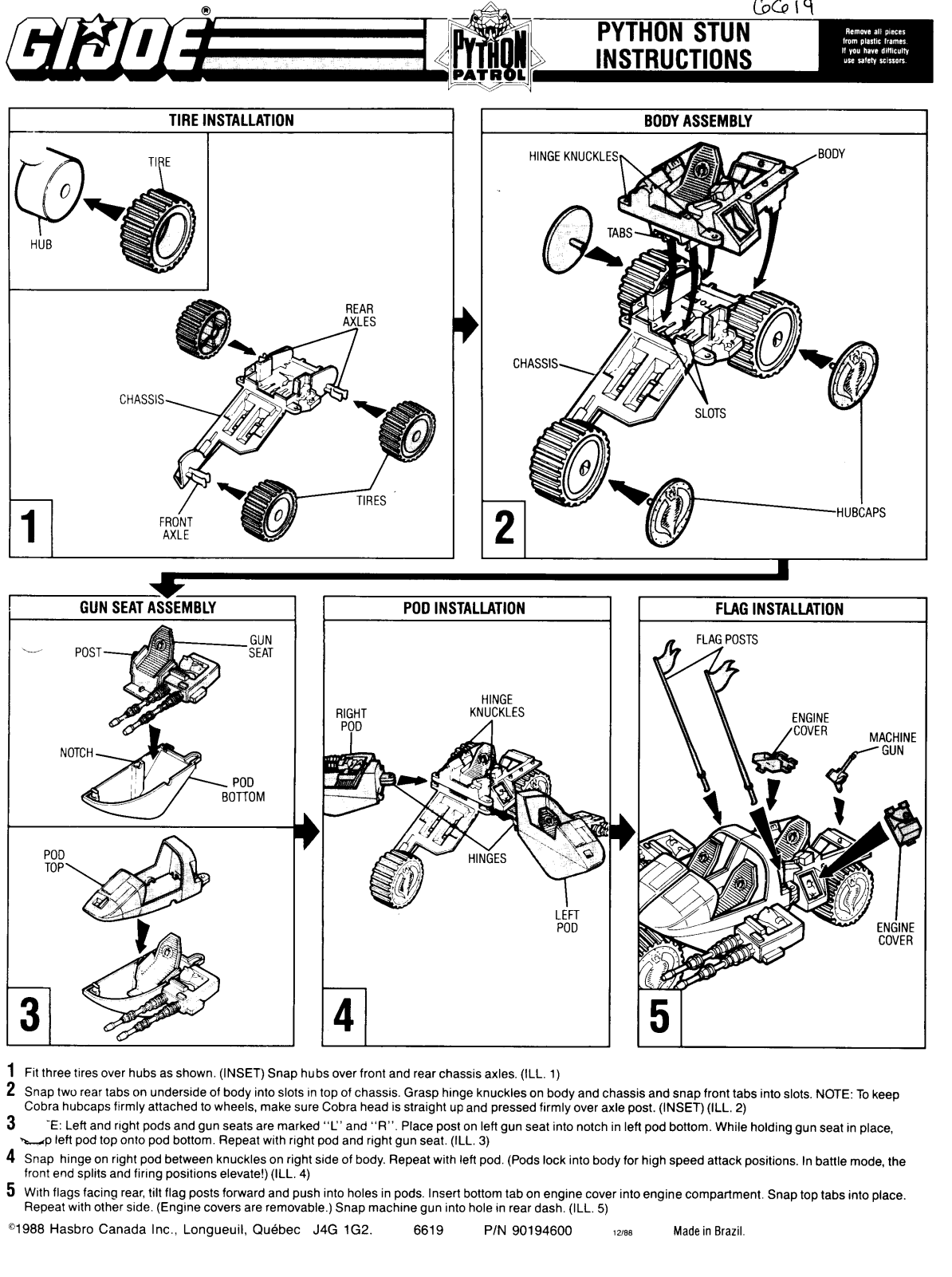 HASBRO GIJoe Python Stun User Manual