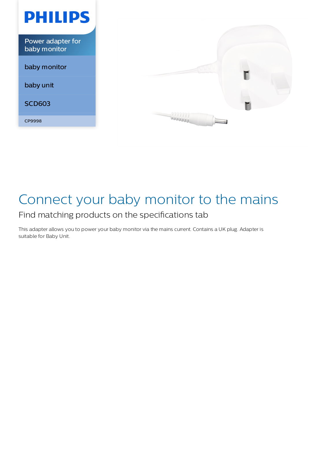 Philips CP9998/01 leaflet - ManualMachine.com