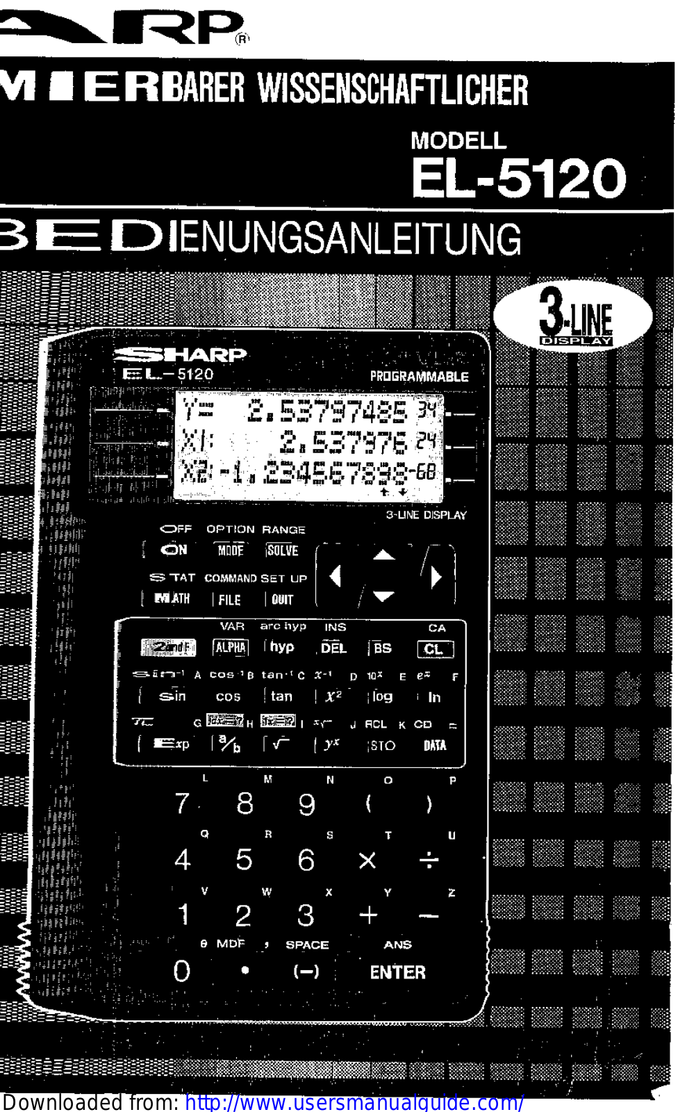 SHARP EL-5120 User Manual