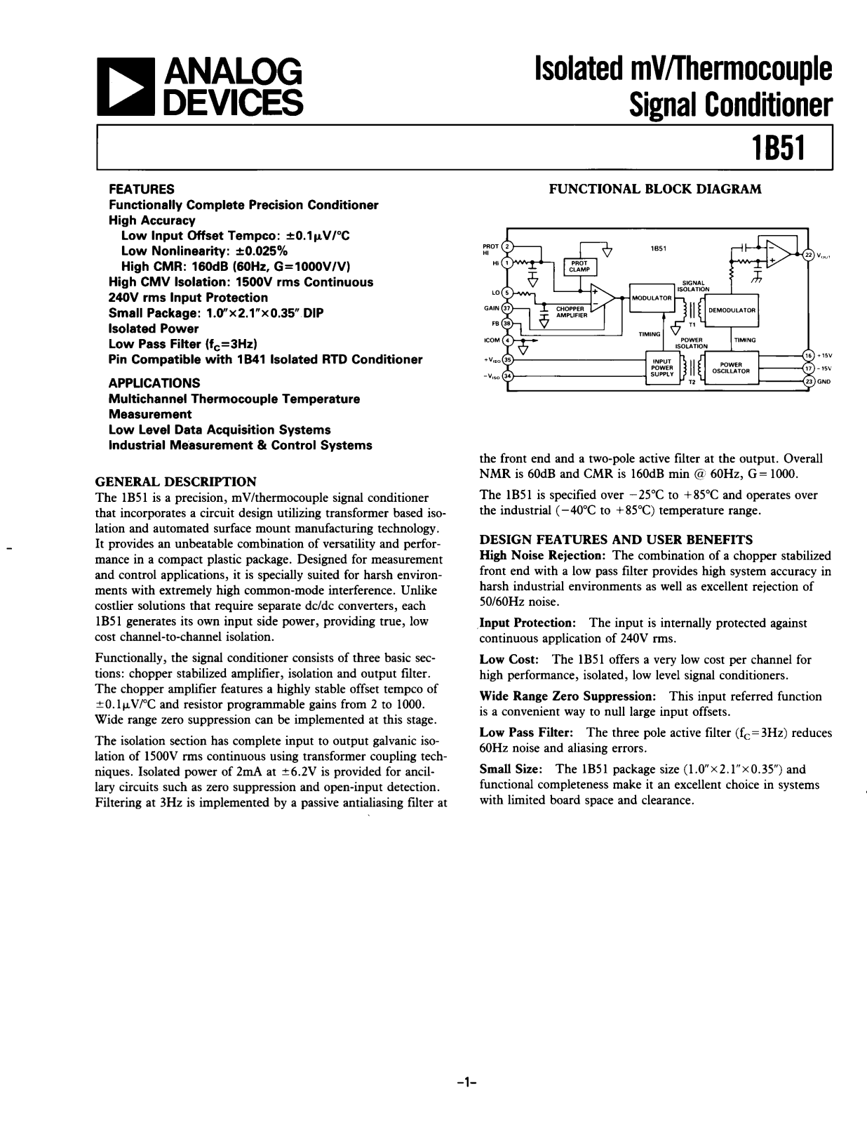 Analog Devices B51 Datasheet