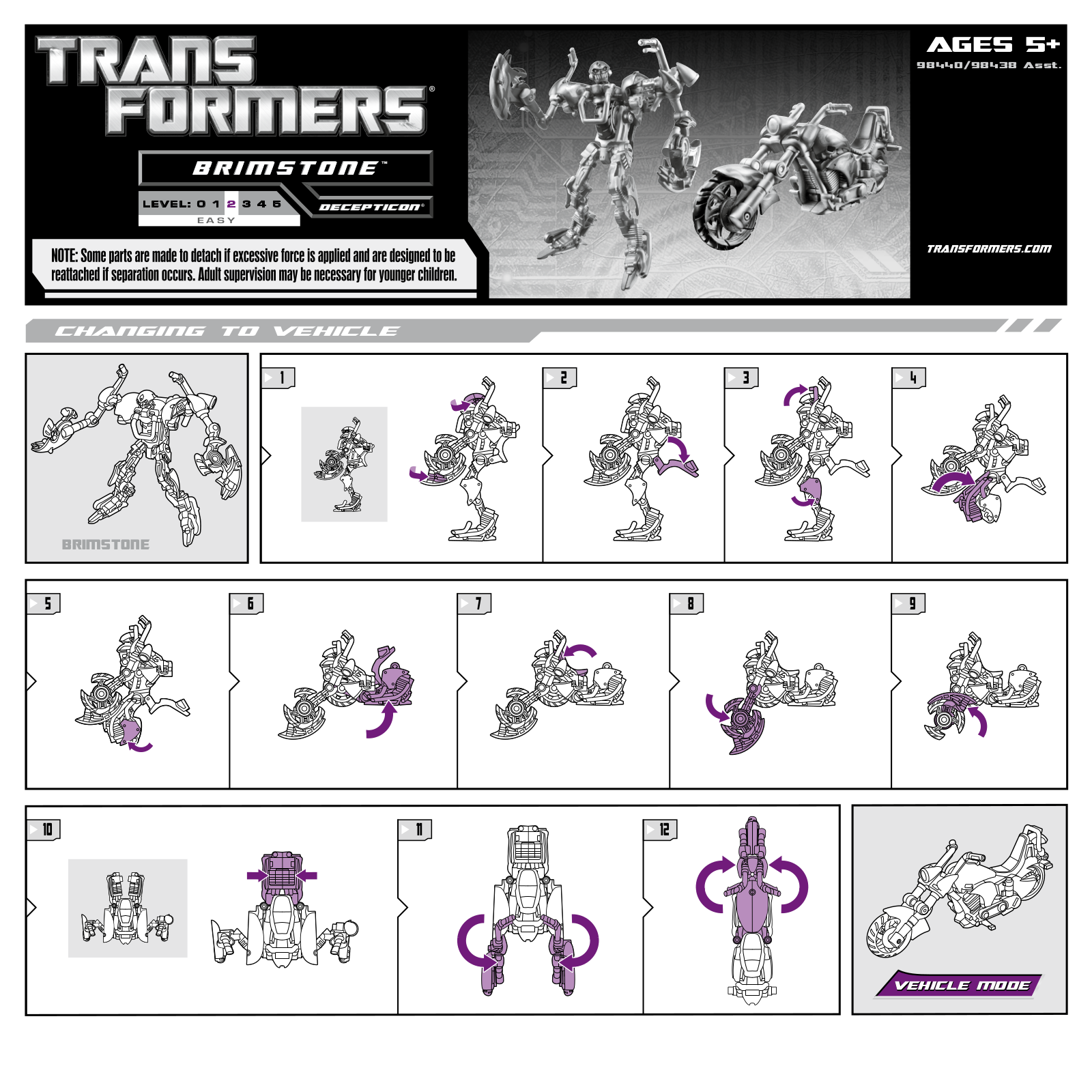 HASBRO Transformers Brimstone User Manual