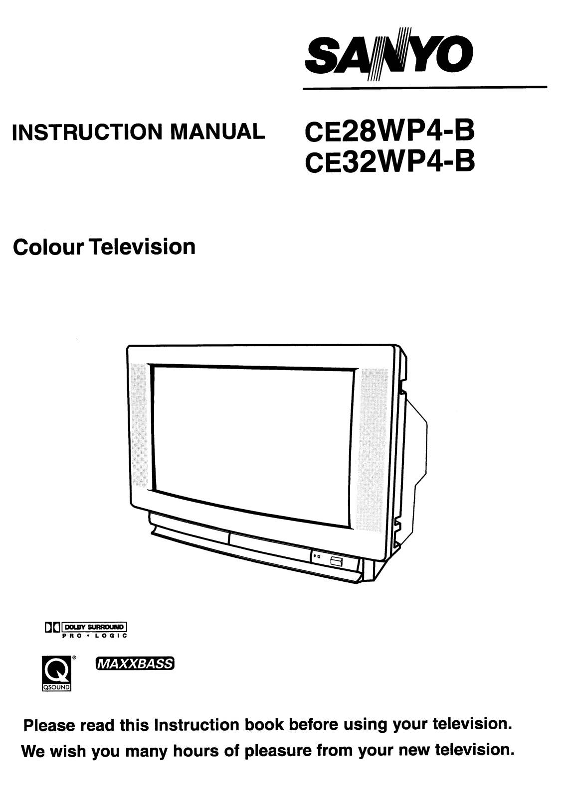 Sanyo CE32WP4-B Instruction Manual