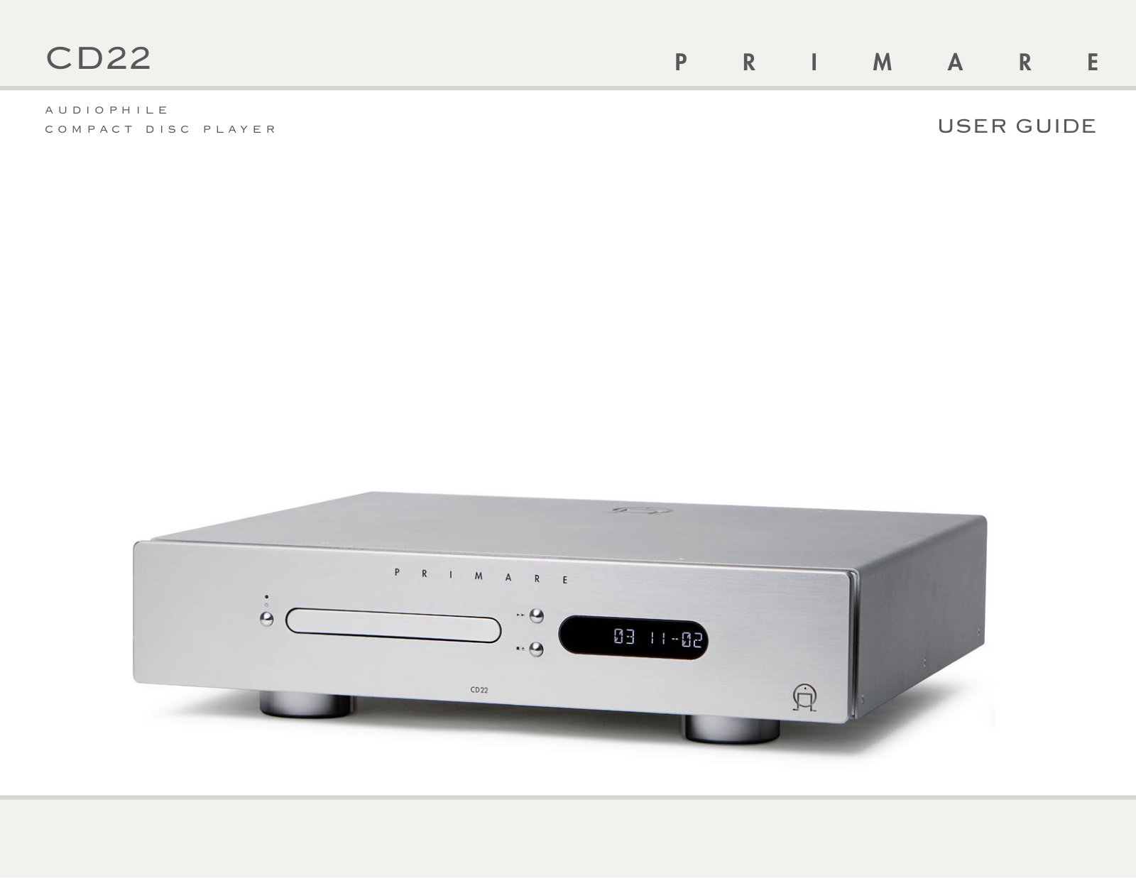 Primare CD22 User Manual