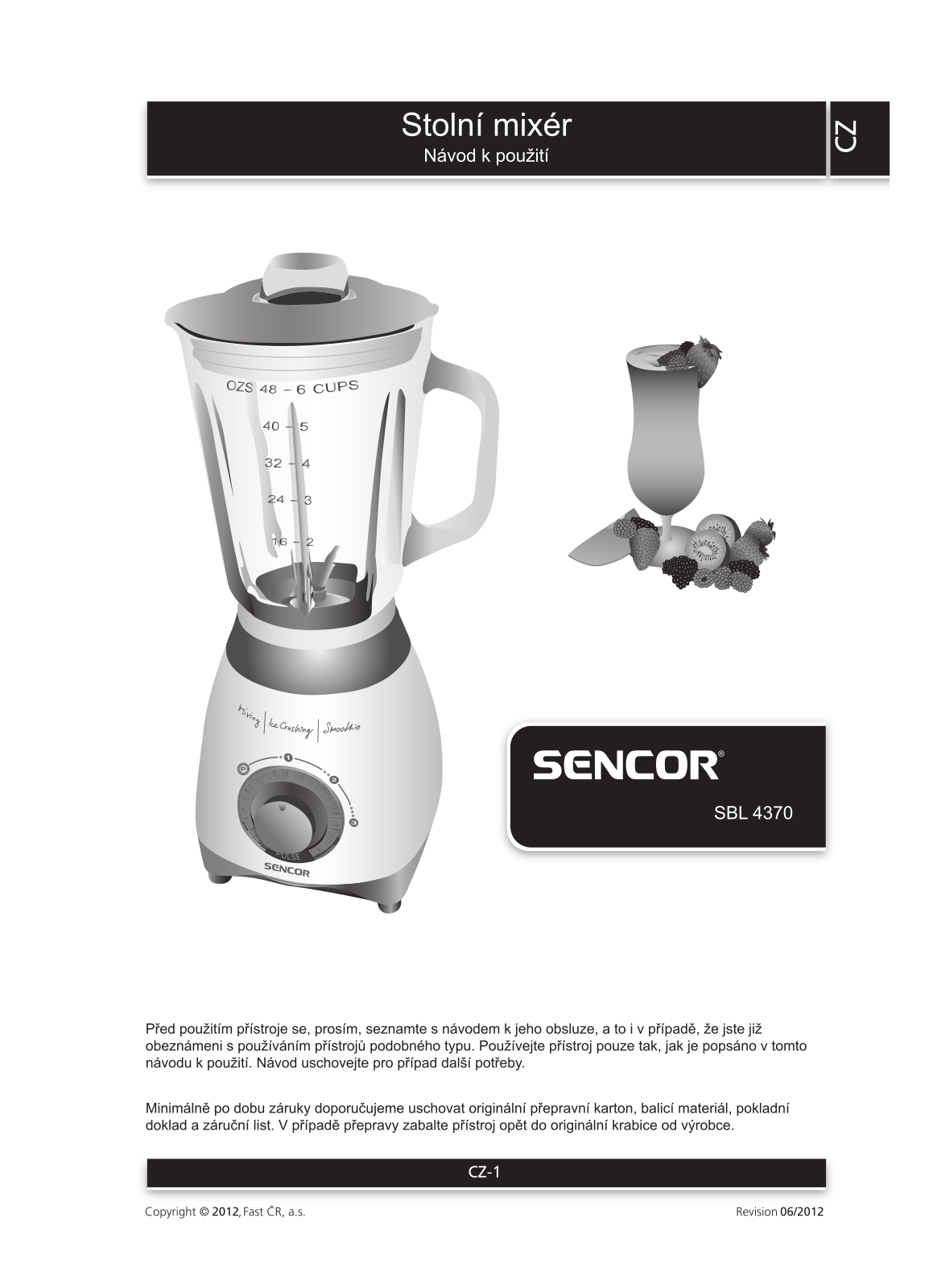 Sencor SBL 4370 User Manual