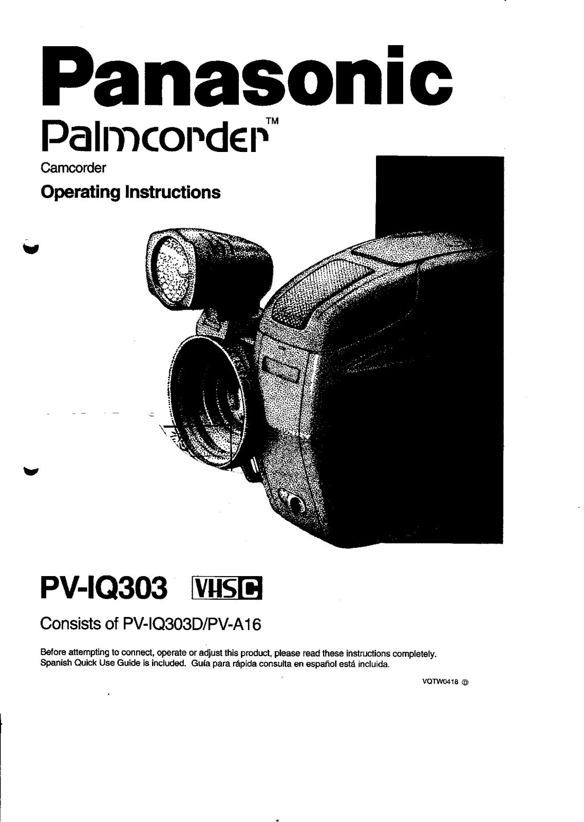 Panasonic PV-IQ303D User Manual