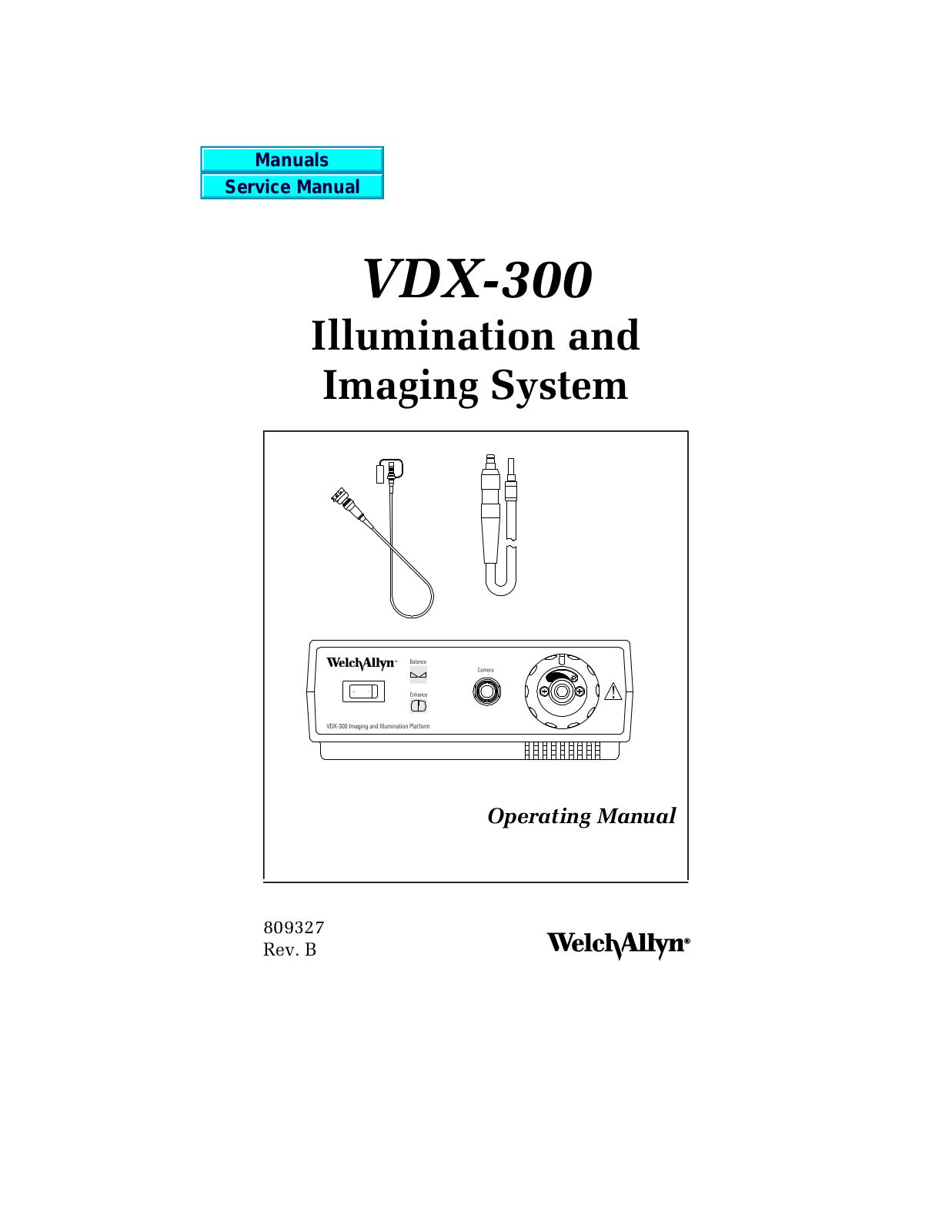 Welch Allyn VDX-300 User manual