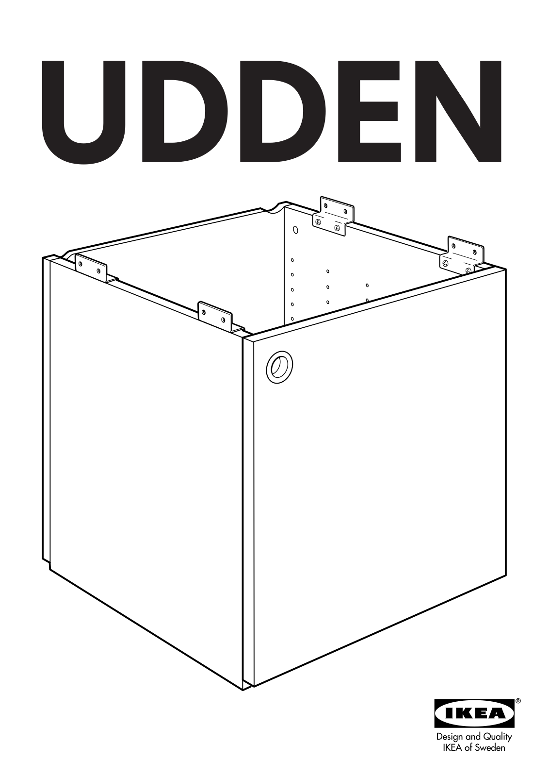 IKEA UDDEN CABINET W DOOR 24X24 Assembly Instruction