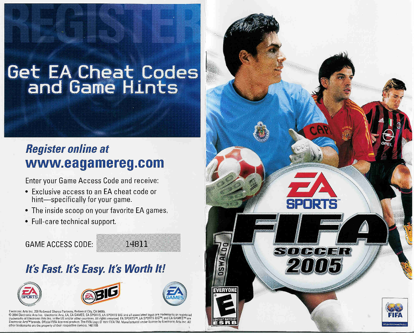 Games PS2 FIFA 2005-SOCCER User Manual