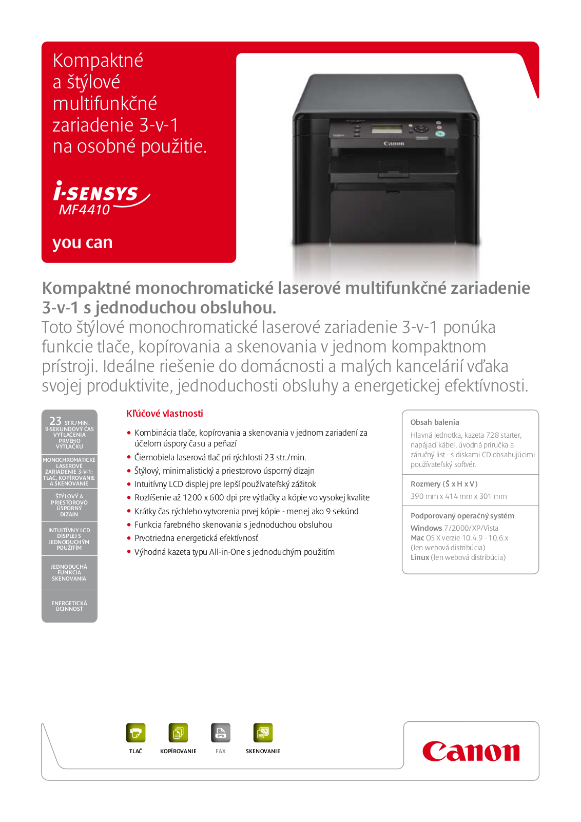 Canon I-SENSYS MF4410 BROCHURE