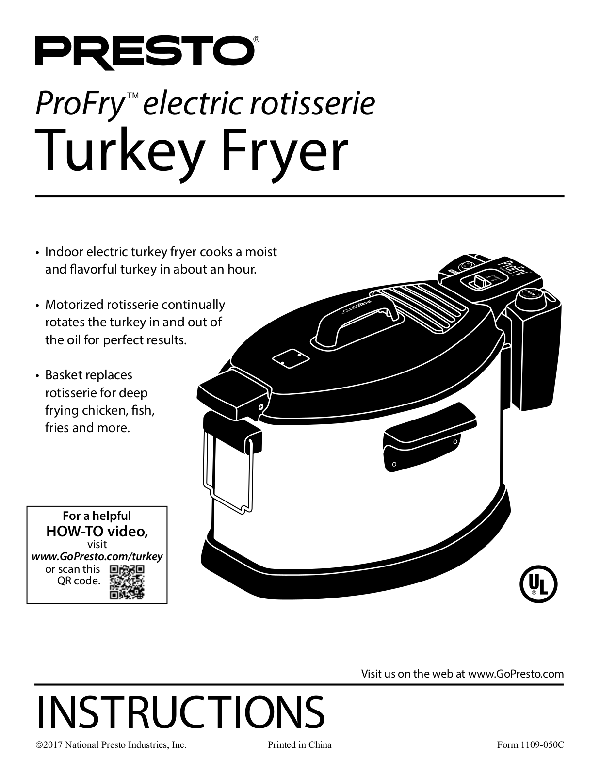 Presto ProFry User Manual