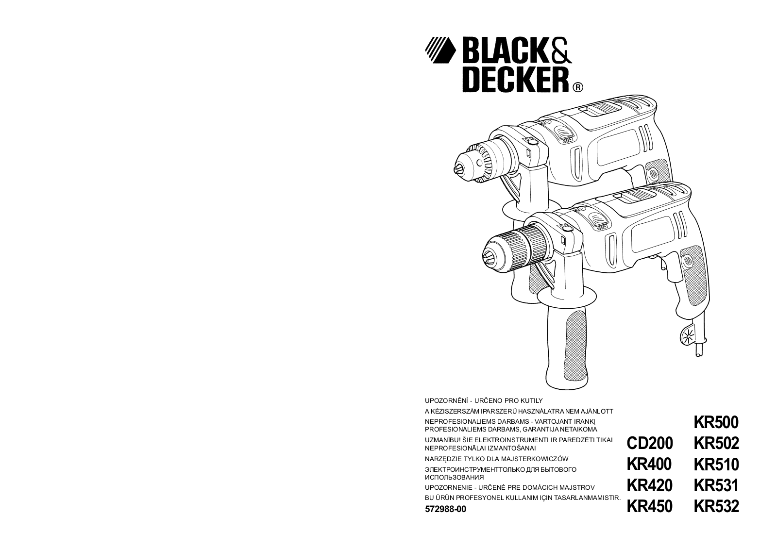 Black & Decker Cd200 Instruction Manual