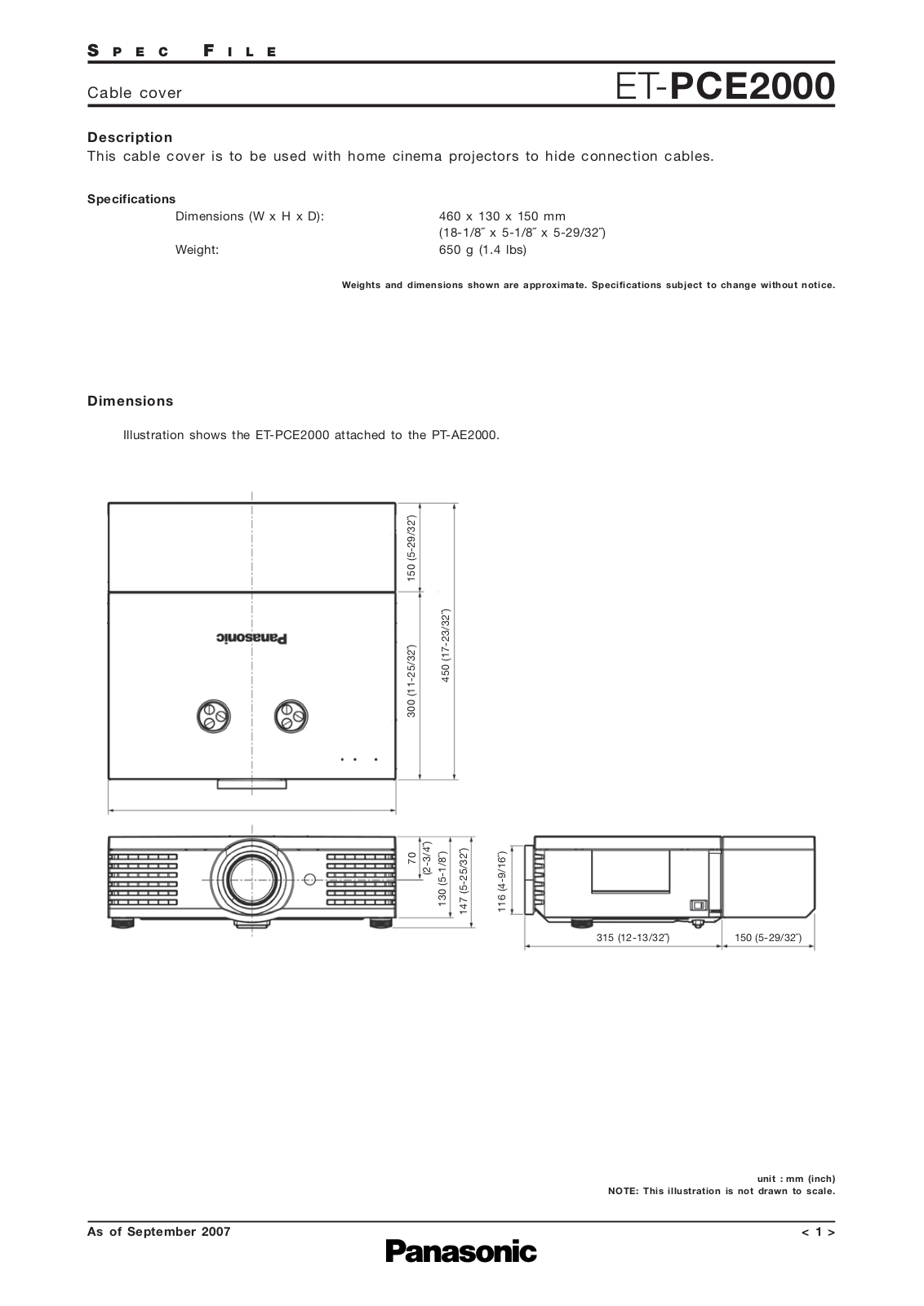 Panasonic PT-AE2000, ET-PCE2000 User Manual