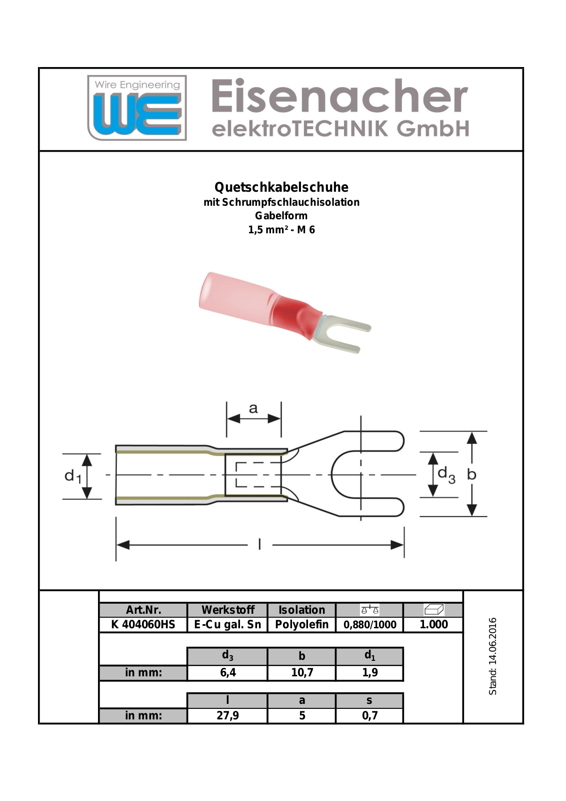 Datasheet WE K404060HS Datasheet (FREI) - ManualMachine.com