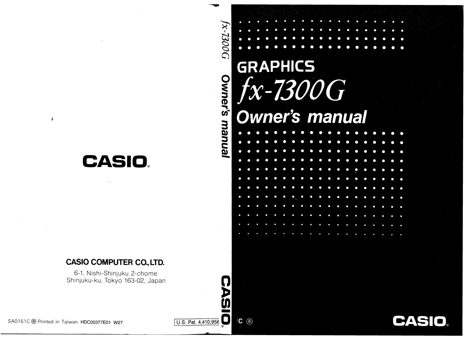 CASIO FX-7300G User Manual