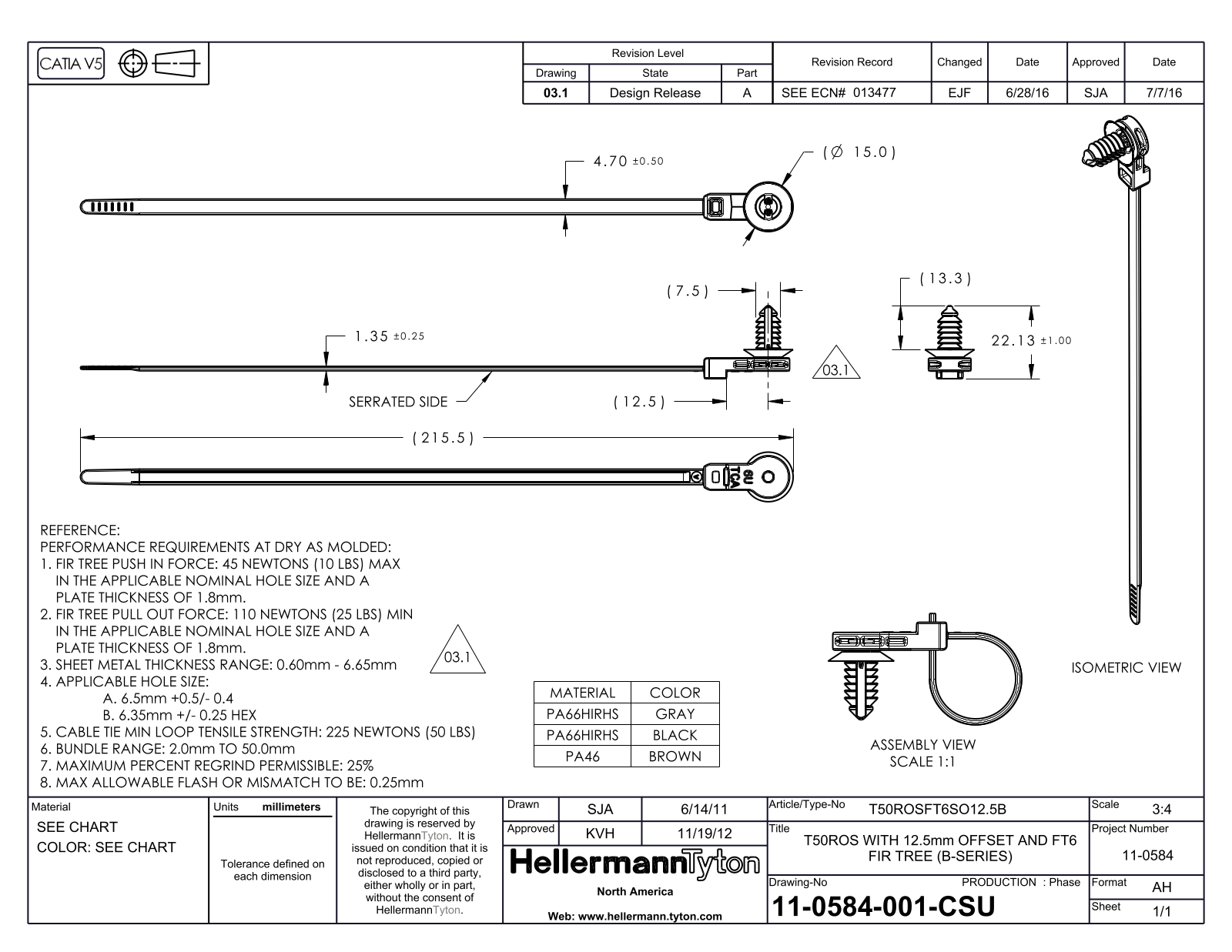 HellermannTyton T50ROSFT6SO12.5B Reference Drawing - ManualMachine.com