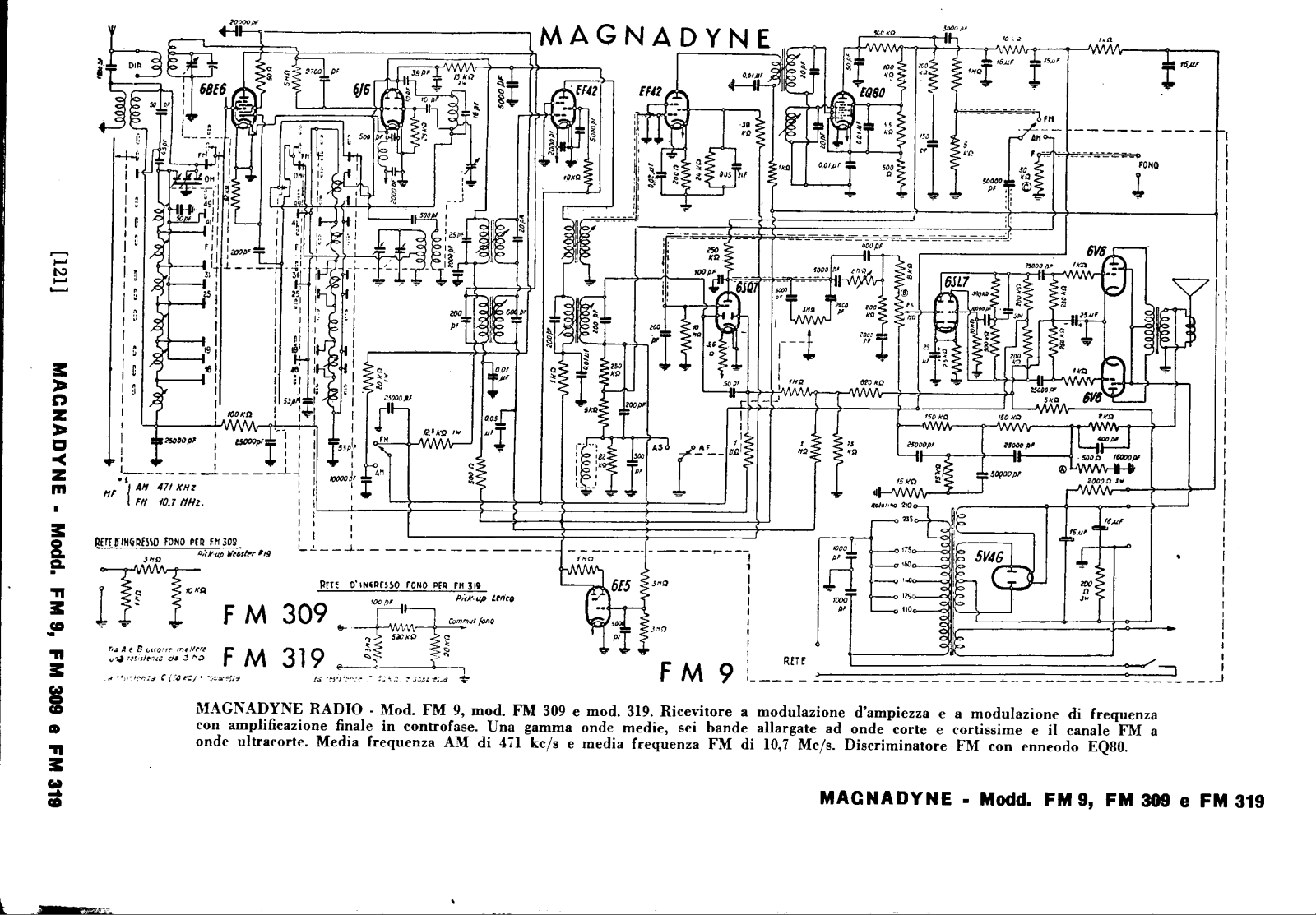 Magnadyne FM9 Schematic