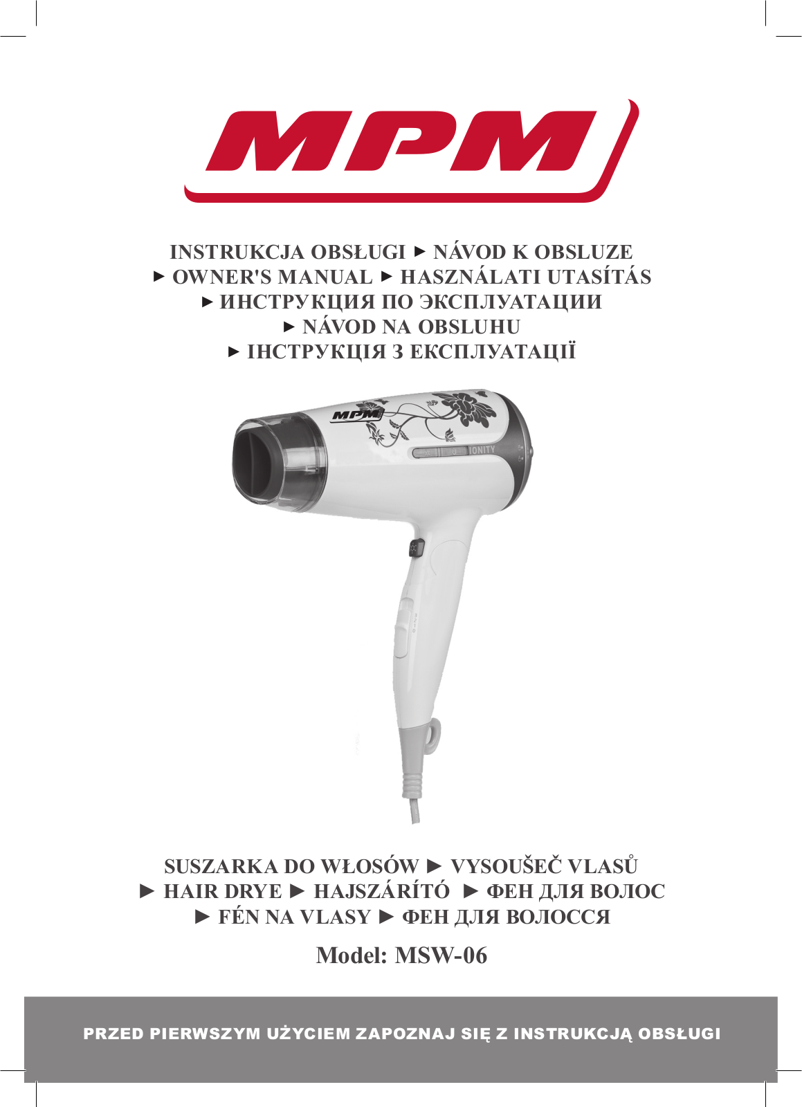 MPM MSW-06 User Manual