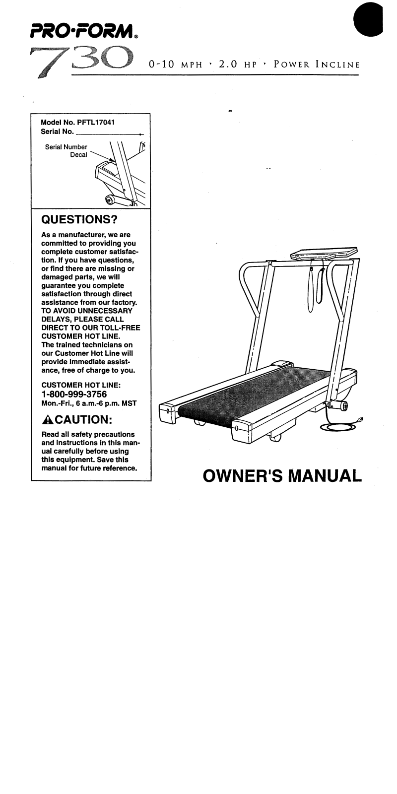 ProForm PFTL17041 User Manual