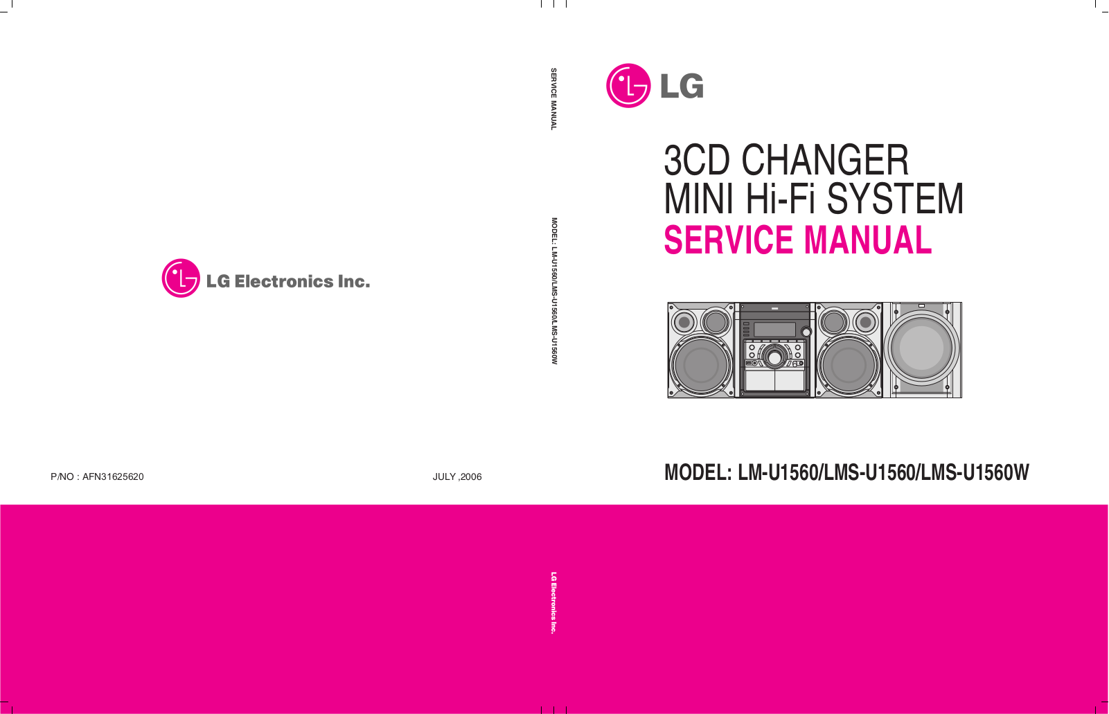 LG LM-U1560, LMS-U1560, LMS-U1560W Service Manual