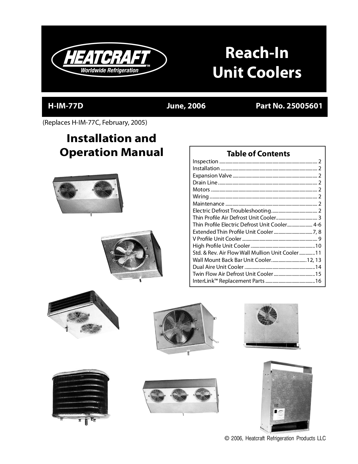 Heatcraft Refrigeration Products H-IM-77D User Manual