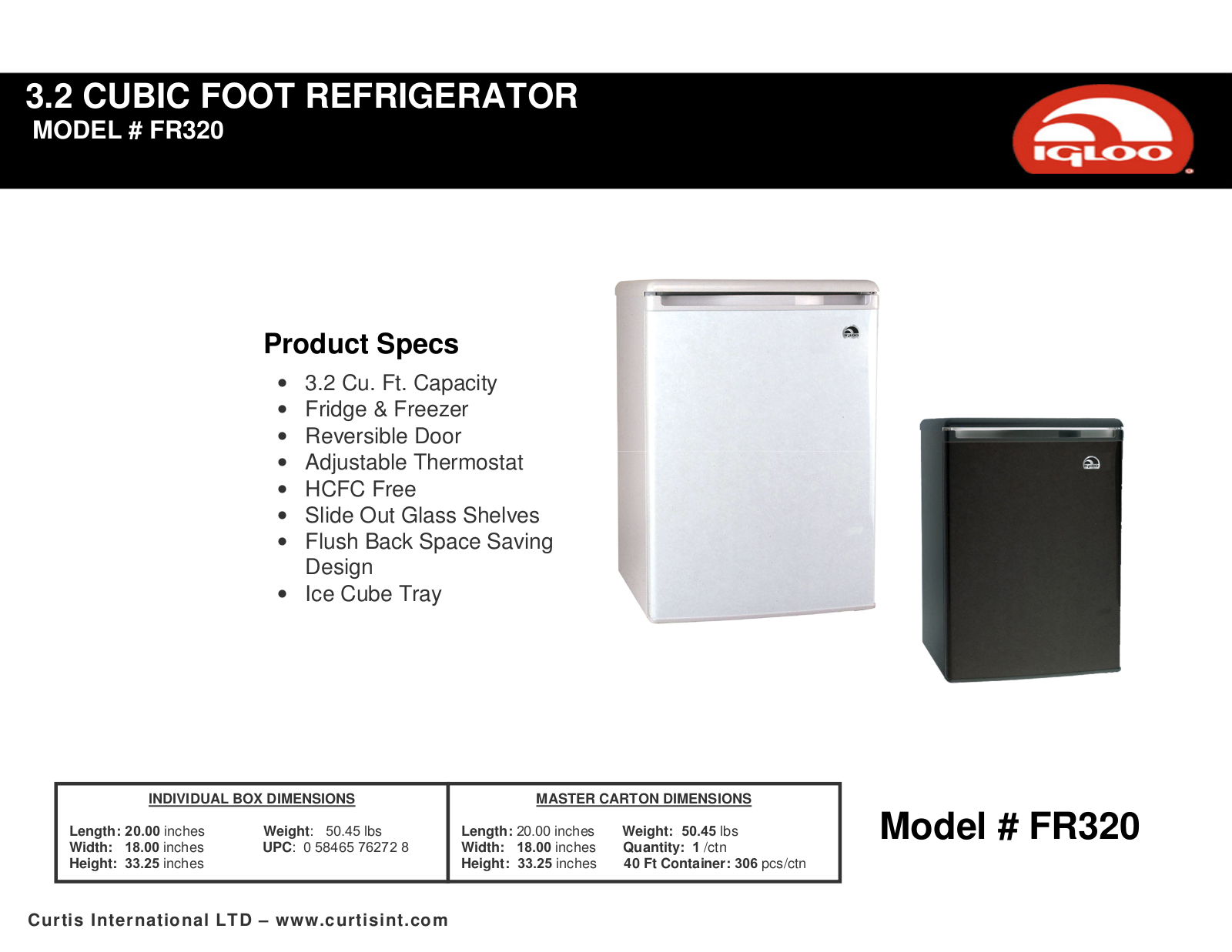 Curtis FR320 User Manual