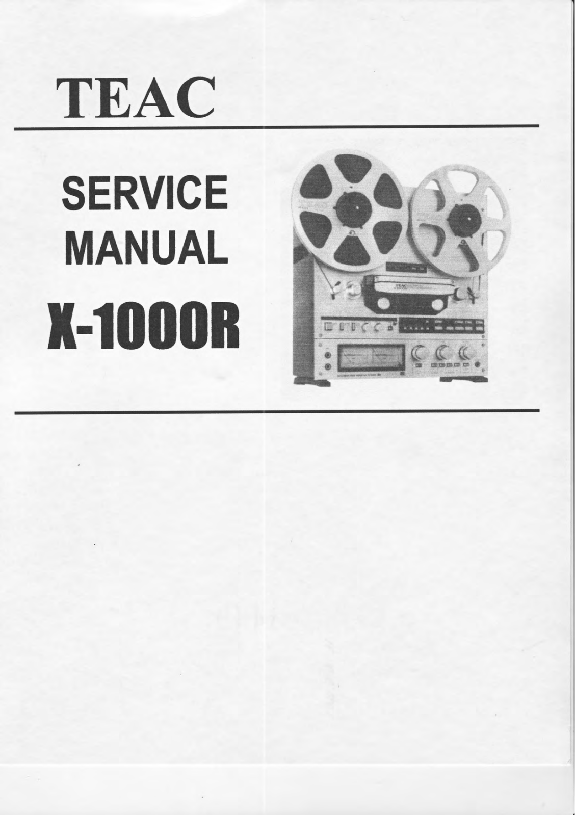 TEAC X-1000-R Service manual