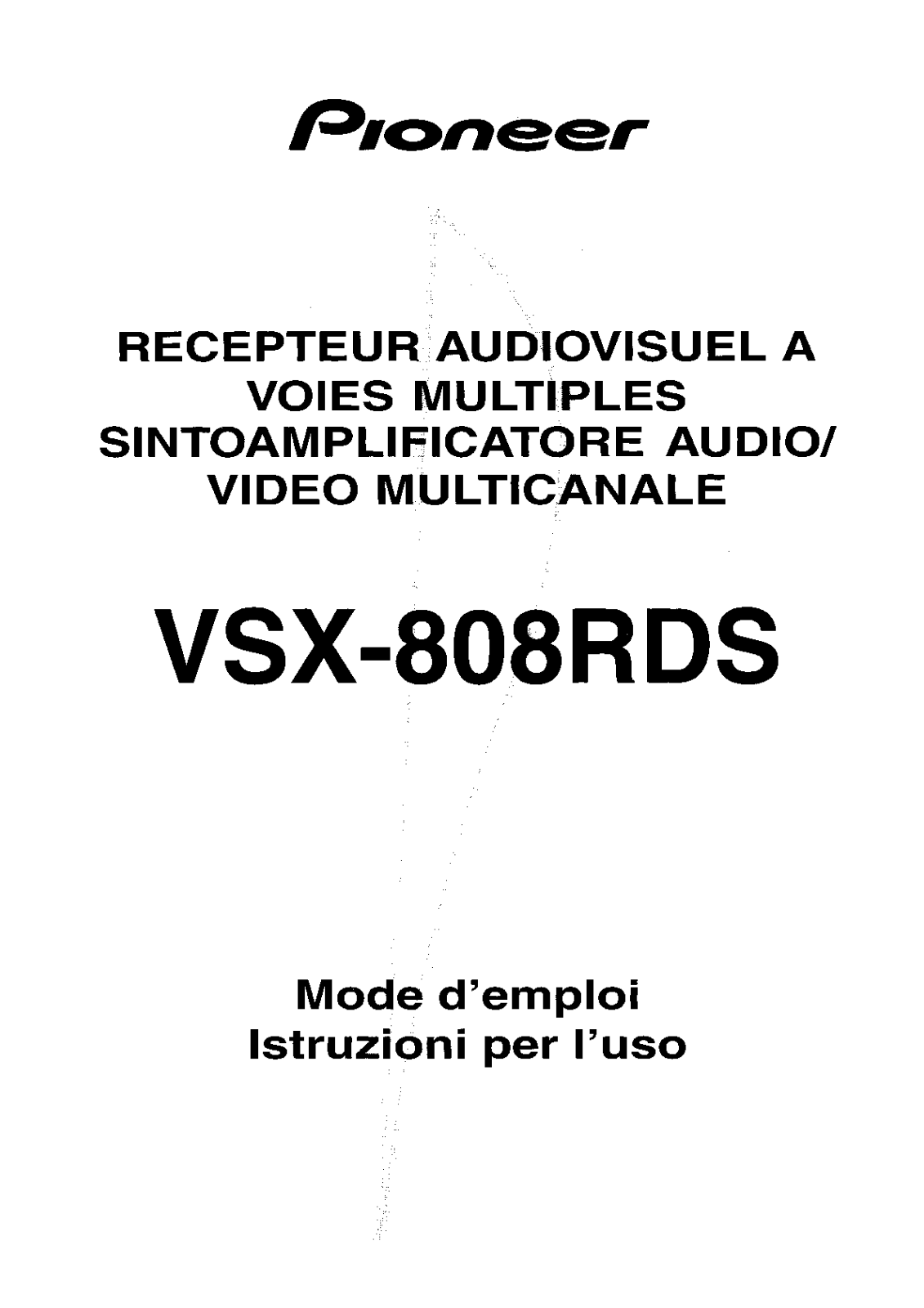 PIONEER VSX-808 User Manual