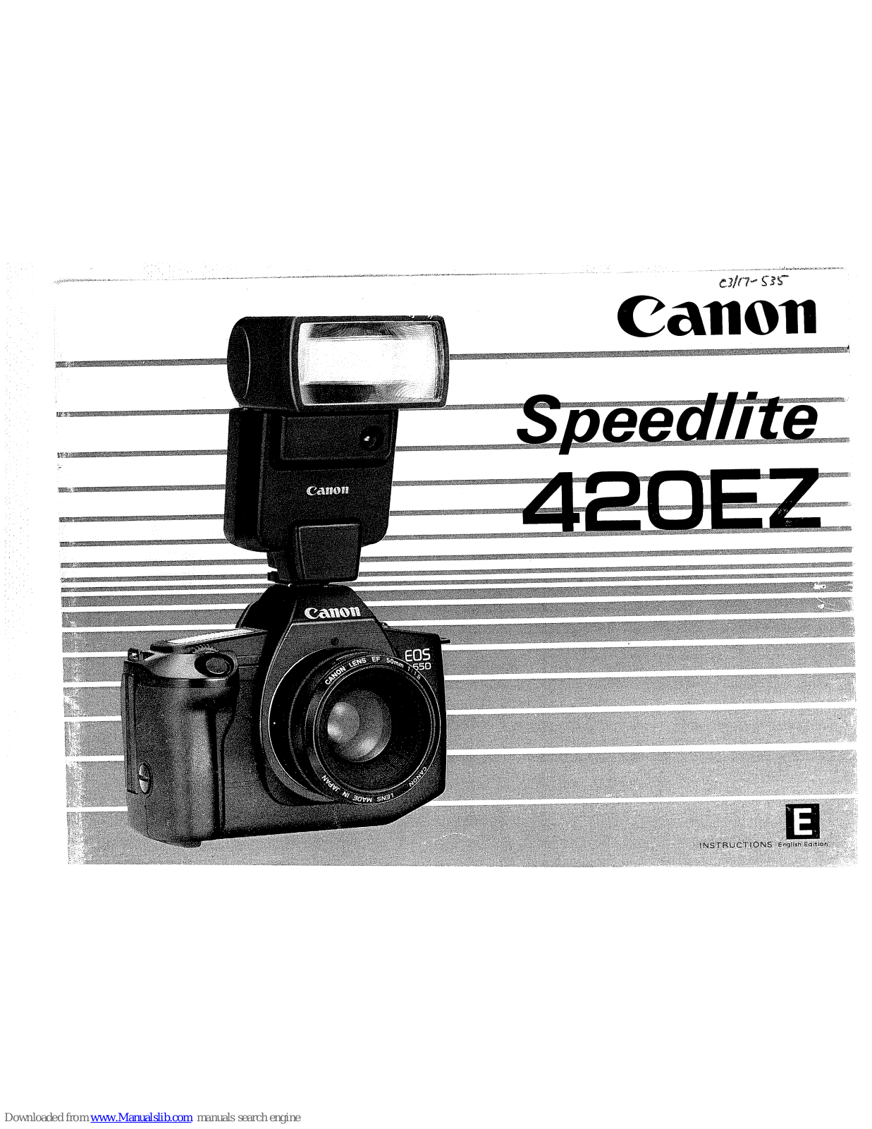 Canon Speedlite 420 EZ Instructions Manual