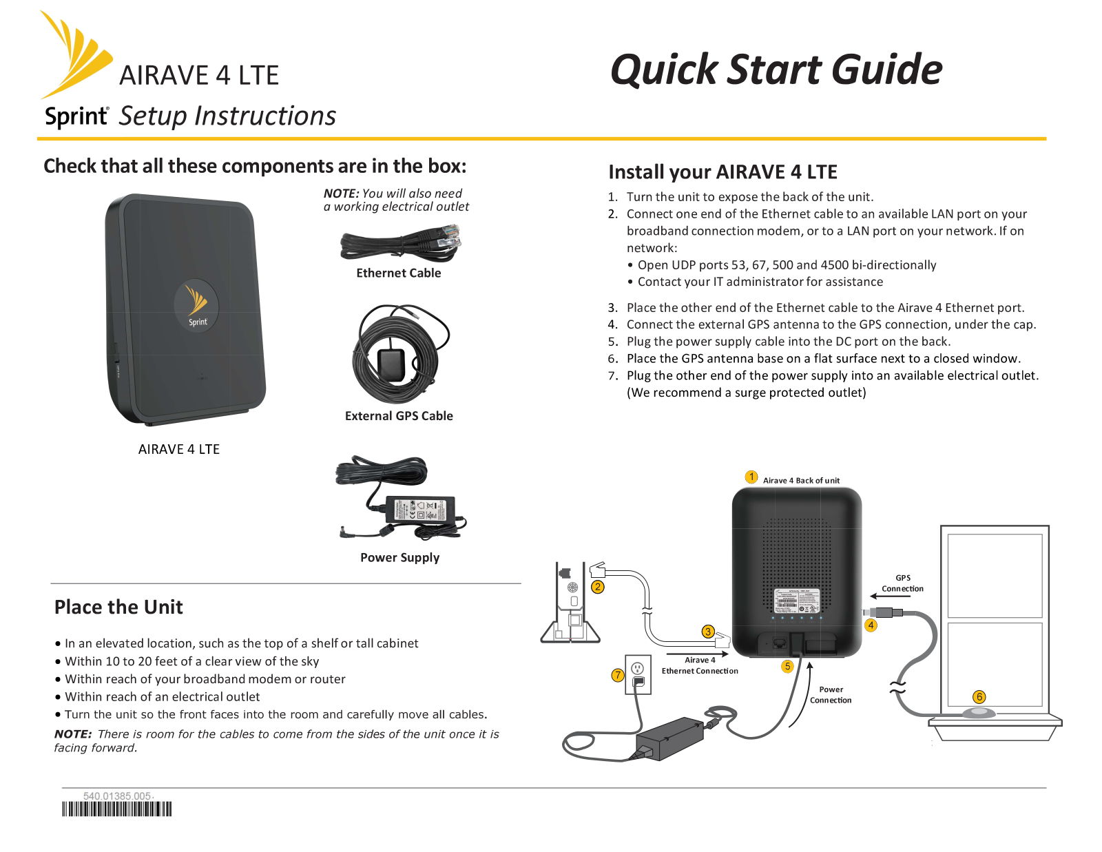 Sprint Airave 4 LTE User Manual