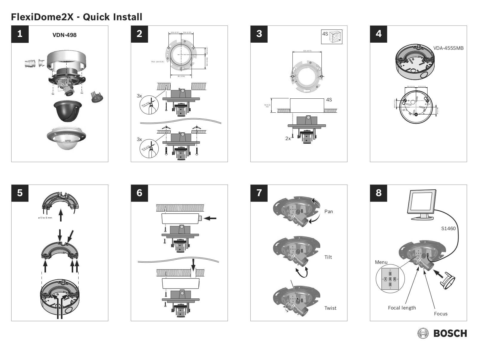 Bosch VDN-498V06-21, VDN-498V03-21S Quick User Guide