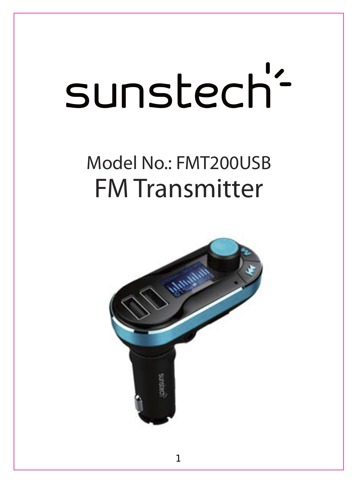 Sunstech FMT-200 USB Operating Instructions