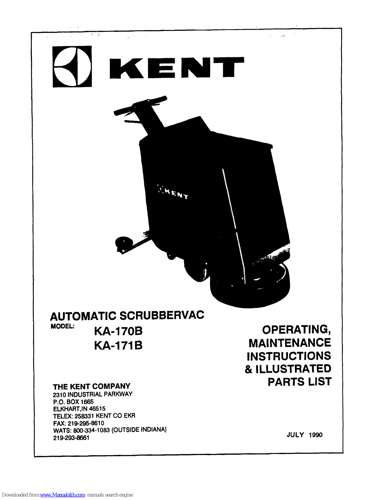 KENT KA-170 B, KA-171 B Operating Maintenance Installation - ManualMachine.com