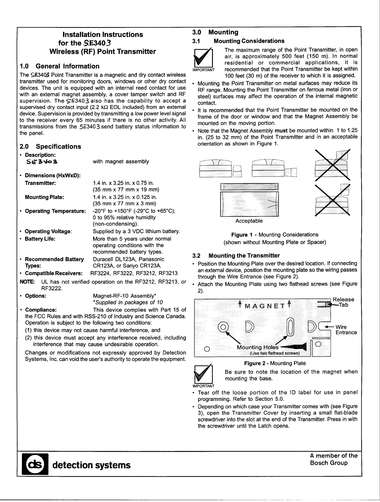 Bosch Security Systems 0407 7 Users manual