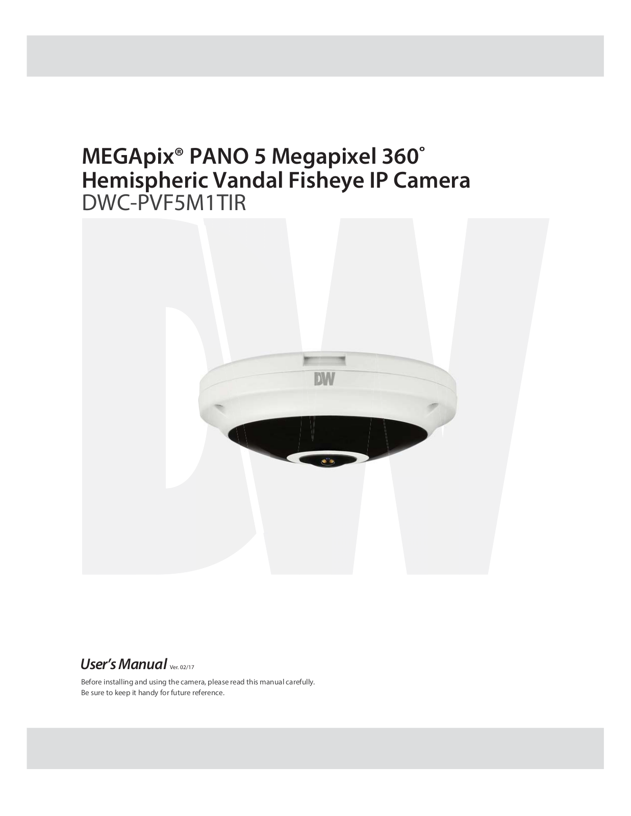 Digital Watchdog DWC-PVF5M1TIR User Manual