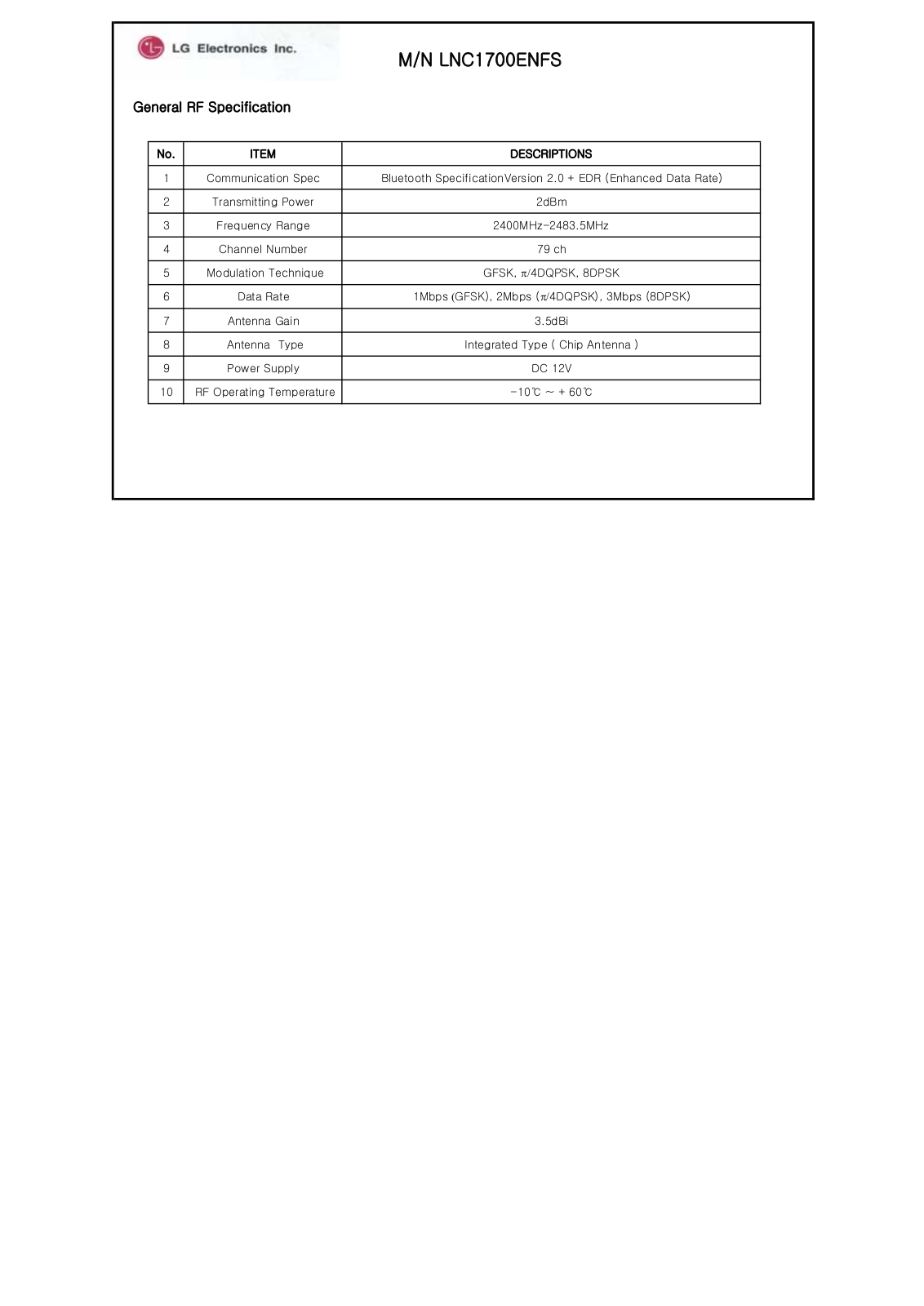 LG LACFS User Manual