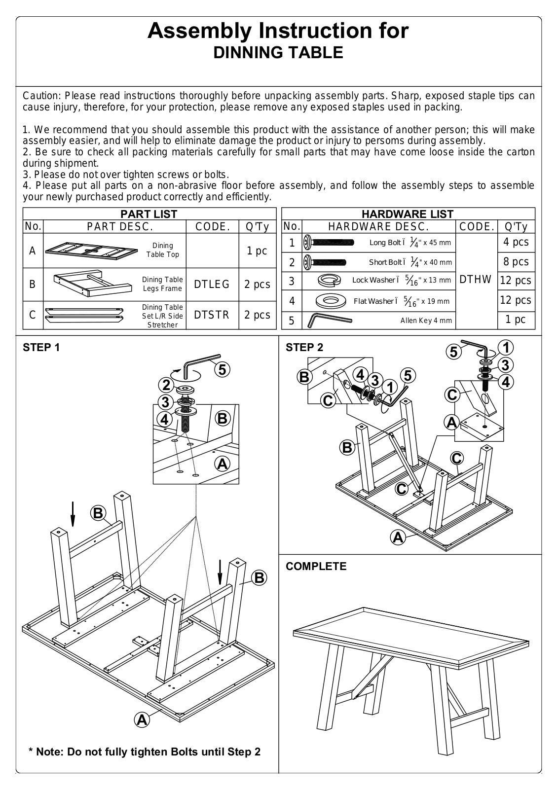 Sand & Stable W004747577 Installation & Assembly - ManualMachine.com
