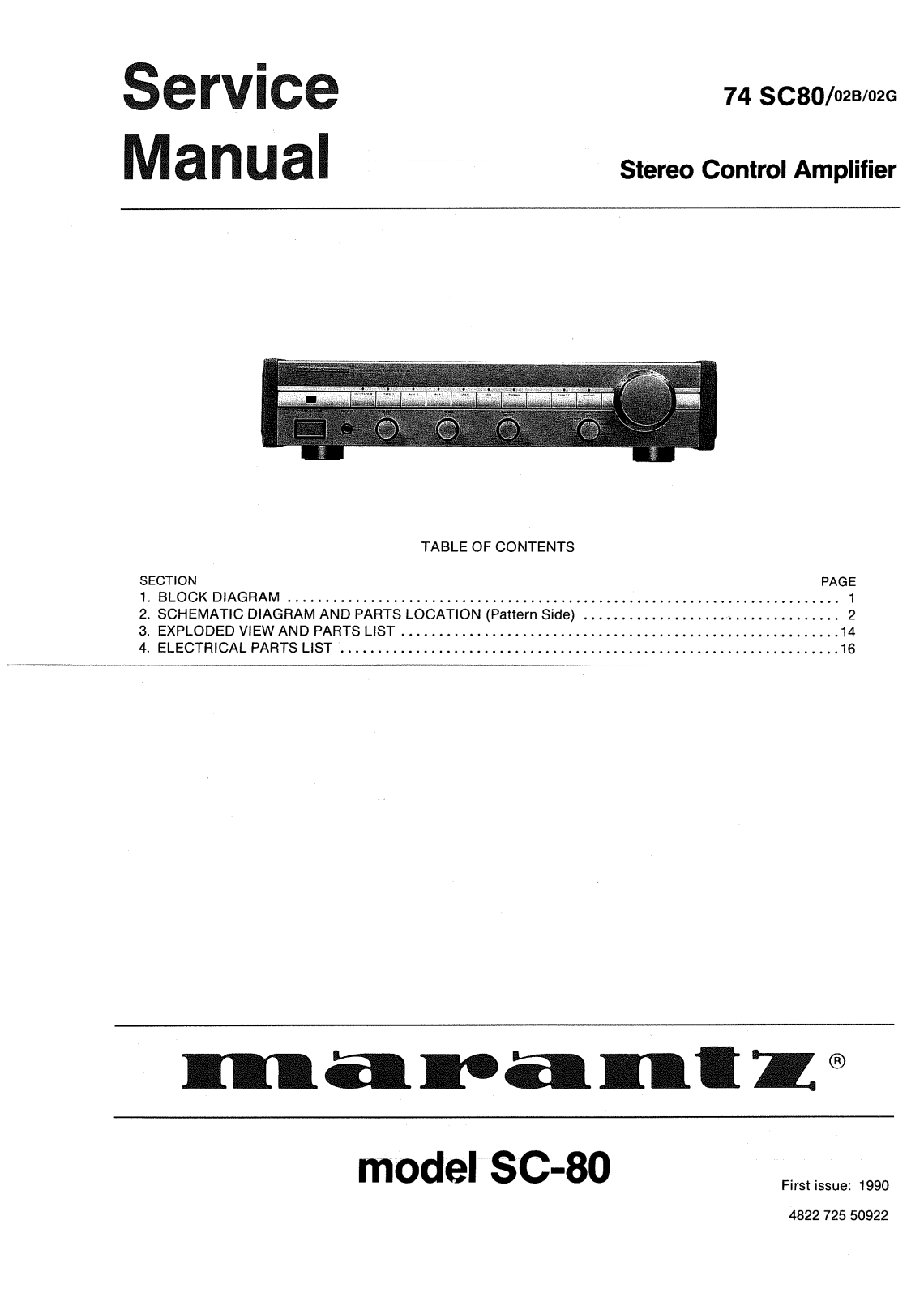 Marantz SC-80 Service Manual