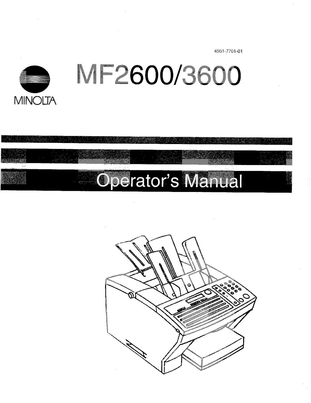 KONICA MINOLTA MF2600, MF3600 Operators  Manual