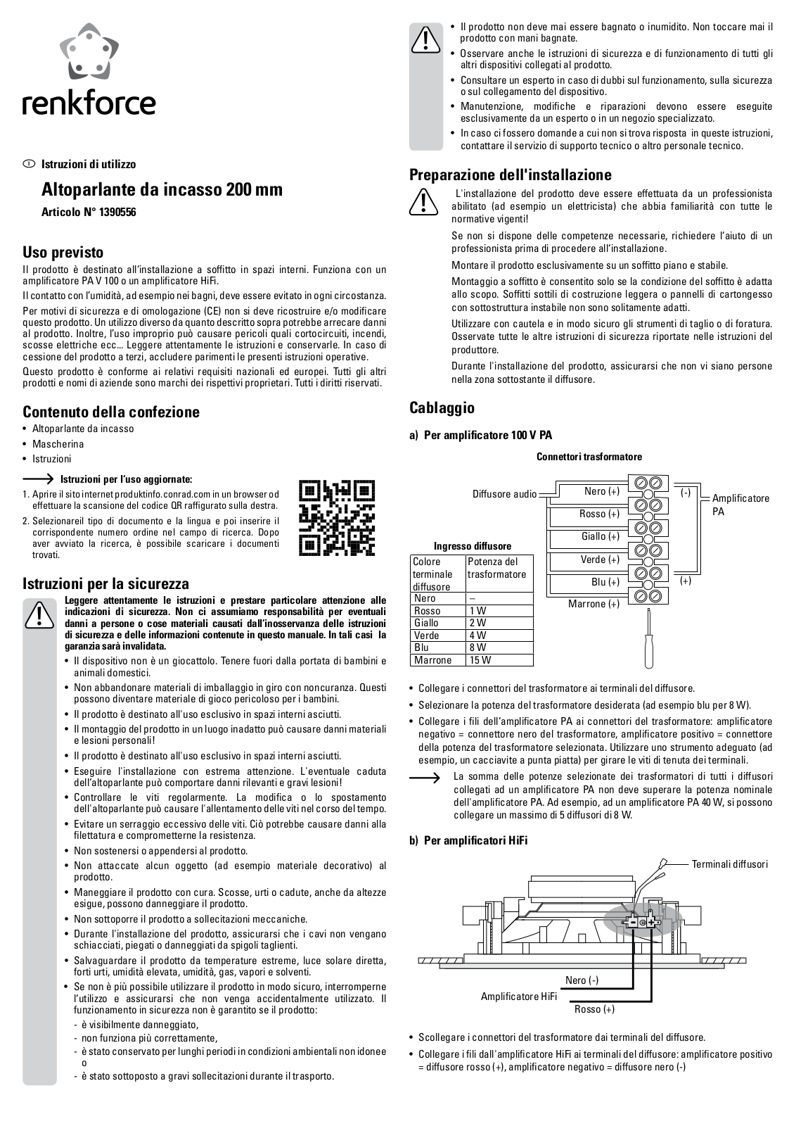 Renkforce 1390556 Operating Instructions