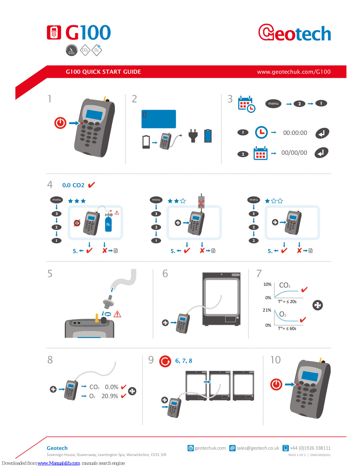 Geotech G100, G110, G200 Quick Start Manual - ManualMachine.com