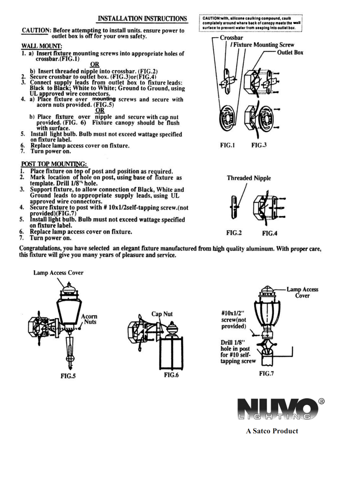 Satco 60-4953, 60-4905, 60-4951, 60-4921, 60-3493 Installation Manual - ManualMachine.com