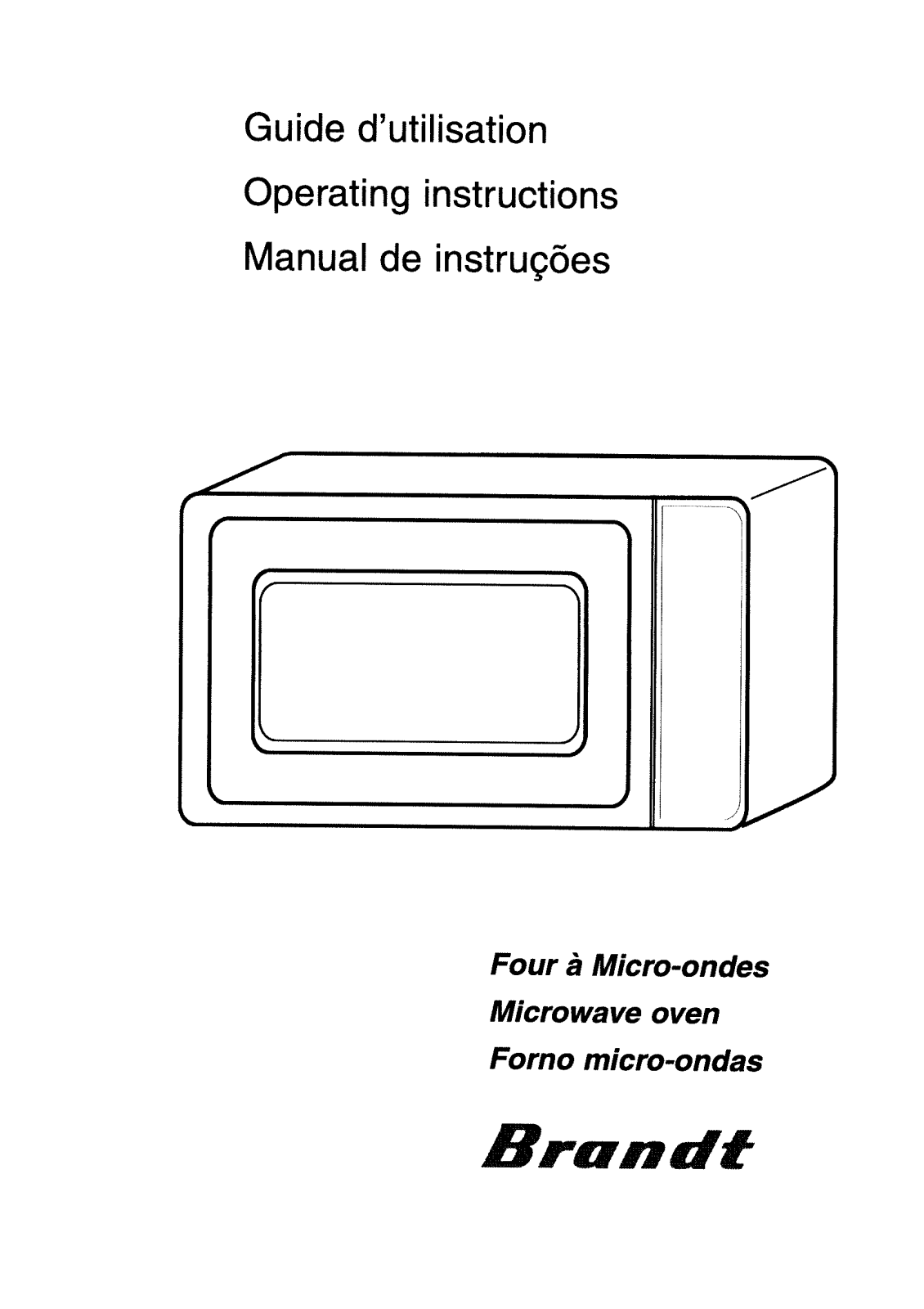 BRANDT MW21M, MW15MB User Manual