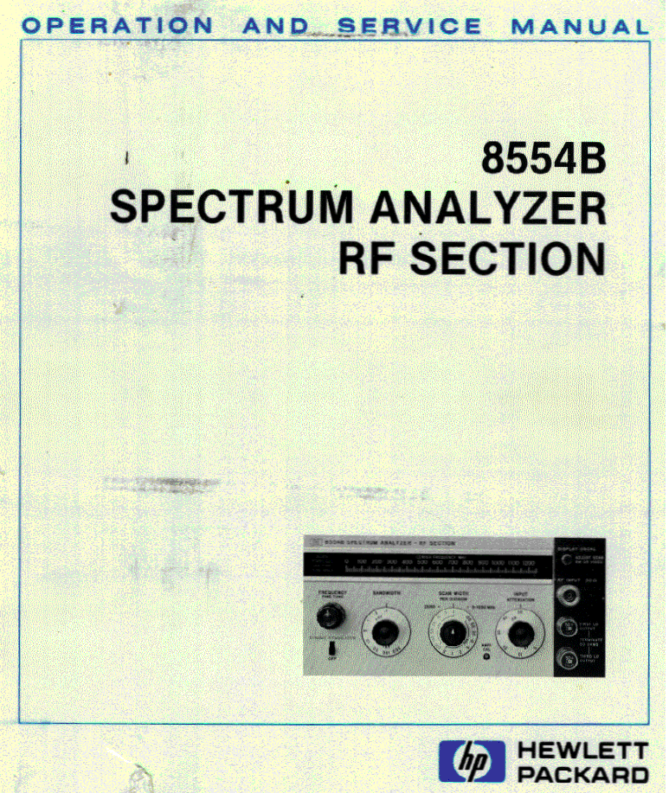 HP 8554B Service manual