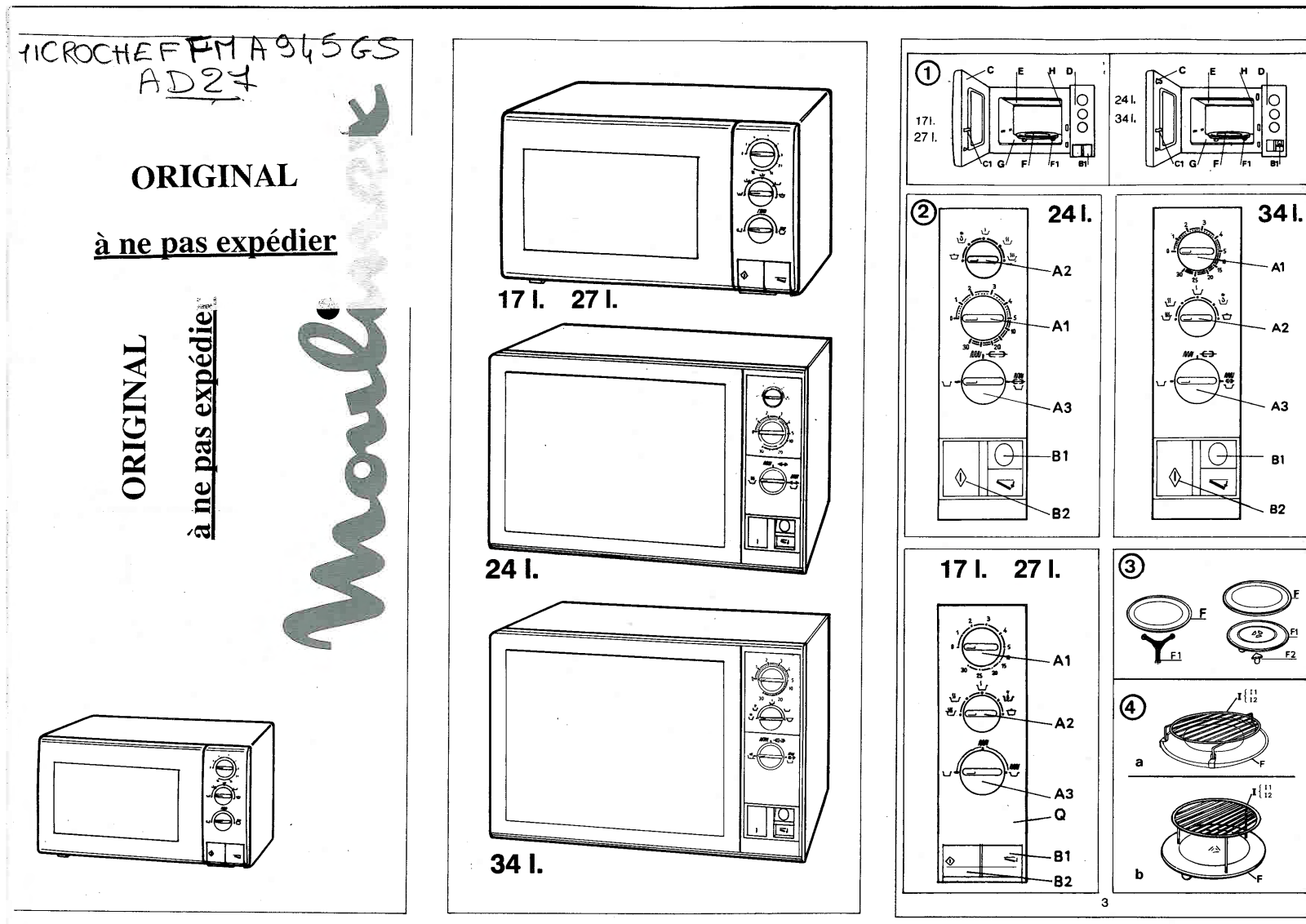 MOULINEX AD27, FMA945 User Manual