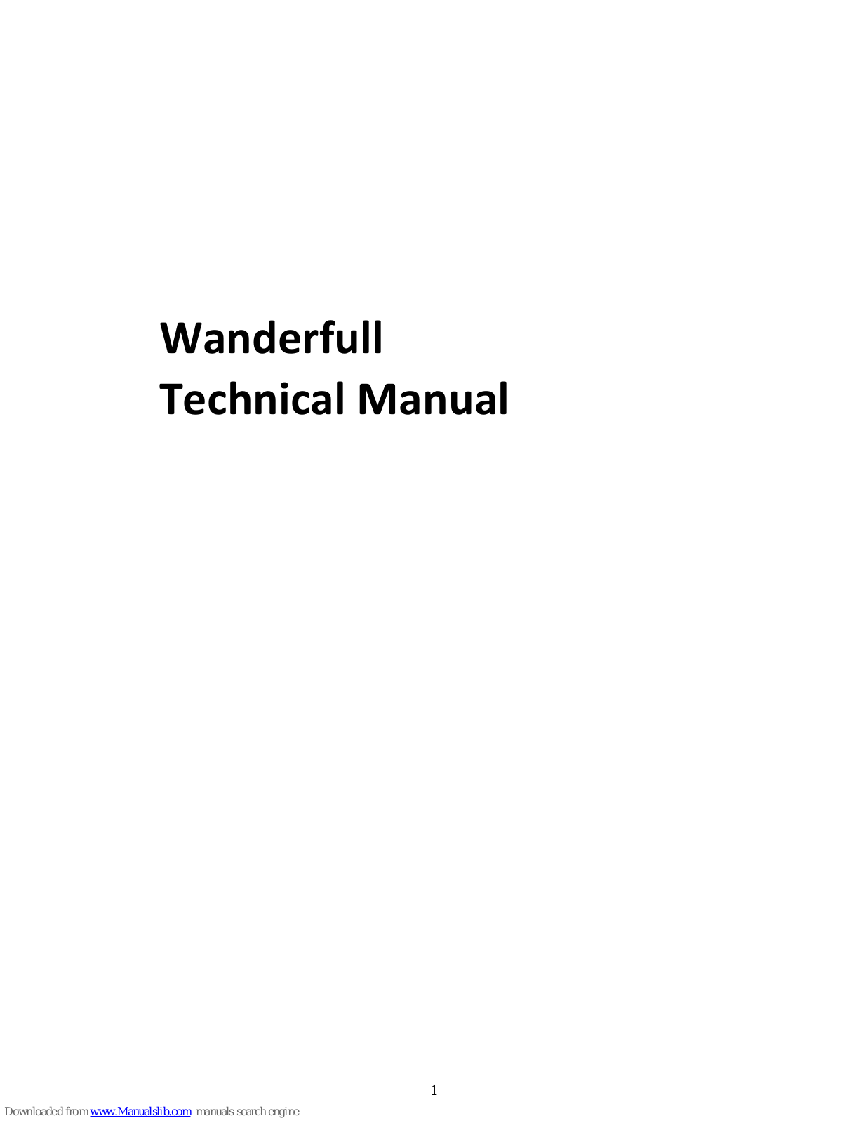 TouchWand Wanderfull Technical Manual