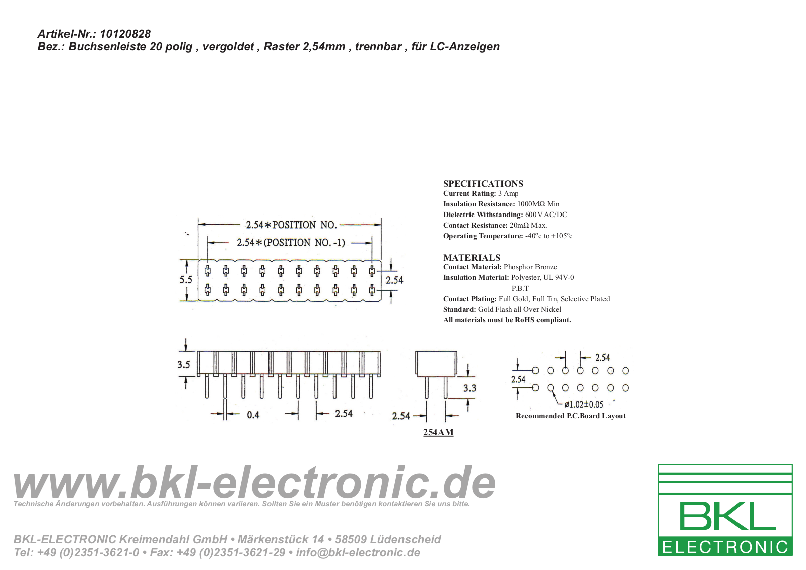 BKL BKL 10120828 Datasheet - ManualMachine.com